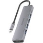 Aisens Docking USB-C 6 en 1 ASUC-6P047-GR Gris
